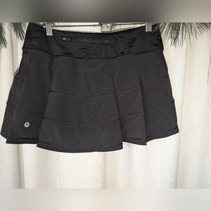 Black Lululemon Pace Rival Mid-Rise Skirt Size 6